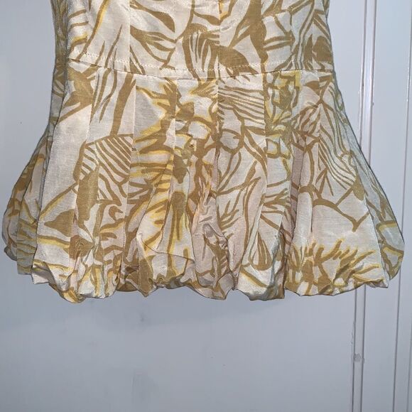 Tracy Reese gold silk/cotton sleeveless blouse - Picture 3 of 8